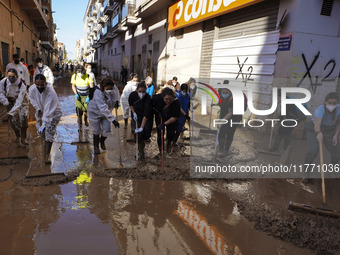 Scenes of devastation in the streets of Benetusser after the passing of the flood, army, firefighters, police and volunteers help to normali...