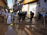 Scenes of devastation in the streets of Benetusser after the passing of the flood, army, firefighters, police and volunteers help to normali...