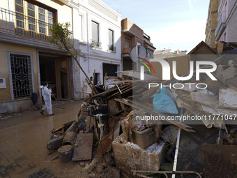 Scenes of devastation in the streets of Benetusser after the passing of the flood, army, firefighters, police and volunteers help to normali...