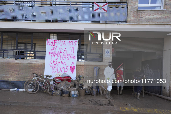 Scenes of devastation in the streets of Benetusser after the passing of the flood, army, firefighters, police and volunteers help to normali...