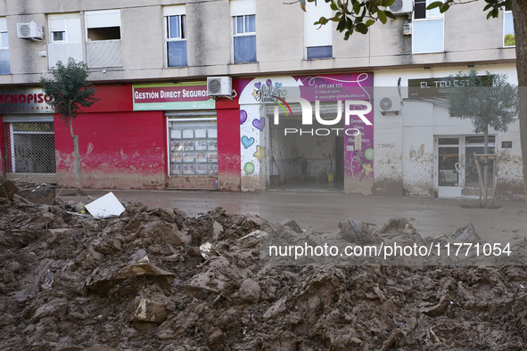 Scenes of devastation in the streets of Benetusser after the passing of the flood, army, firefighters, police and volunteers help to normali...