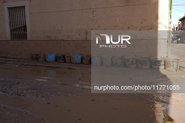 Scenes of devastation in the streets of Benetusser after the passing of the flood, army, firefighters, police and volunteers help to normali...