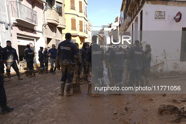 Scenes of devastation in the streets of Benetusser after the passing of the flood, army, firefighters, police and volunteers help to normali...