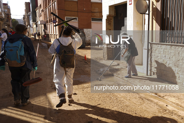 Scenes of devastation in the streets of Benetusser after the passing of the flood, army, firefighters, police and volunteers help to normali...