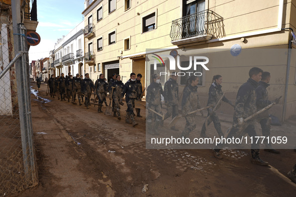 Scenes of devastation in the streets of Benetusser after the passing of the flood, army, firefighters, police and volunteers help to normali...