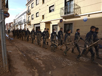 Scenes of devastation in the streets of Benetusser after the passing of the flood, army, firefighters, police and volunteers help to normali...