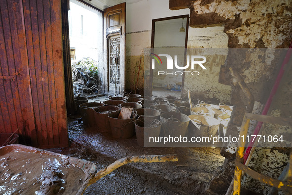 Scenes of devastation in the streets of Benetusser after the passing of the flood, army, firefighters, police and volunteers help to normali...