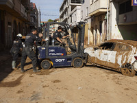 Scenes of devastation in the streets of Benetusser after the passing of the flood, army, firefighters, police and volunteers help to normali...