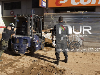 Scenes of devastation in the streets of Benetusser after the passing of the flood, army, firefighters, police and volunteers help to normali...