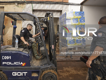 Scenes of devastation in the streets of Benetusser after the passing of the flood, army, firefighters, police and volunteers help to normali...