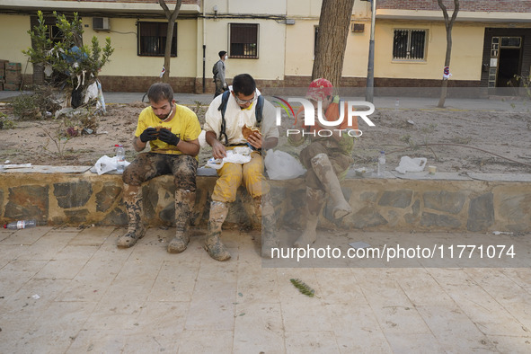 Scenes of devastation in the streets of Benetusser after the passing of the flood, army, firefighters, police and volunteers help to normali...