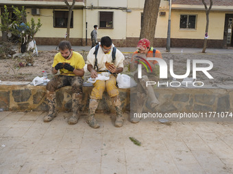 Scenes of devastation in the streets of Benetusser after the passing of the flood, army, firefighters, police and volunteers help to normali...