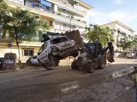 Scenes of devastation in the streets of Benetusser after the passing of the flood, army, firefighters, police and volunteers help to normali...