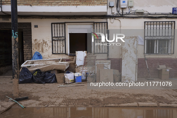 Scenes of devastation in the streets of Benetusser after the passing of the flood, army, firefighters, police and volunteers help to normali...