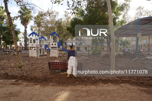 Scenes of devastation in the streets of Benetusser after the passing of the flood, army, firefighters, police and volunteers help to normali...