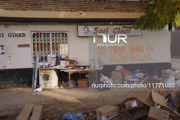 Scenes of devastation in the streets of Benetusser after the passing of the flood, army, firefighters, police and volunteers help to normali...