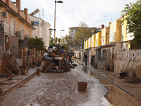 Scenes of devastation in the streets of Benetusser after the passing of the flood, army, firefighters, police and volunteers help to normali...