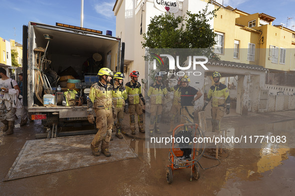 Scenes of devastation in the streets of Benetusser after the passing of the flood, army, firefighters, police and volunteers help to normali...