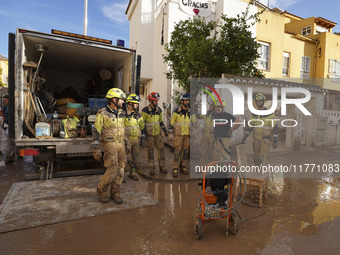 Scenes of devastation in the streets of Benetusser after the passing of the flood, army, firefighters, police and volunteers help to normali...