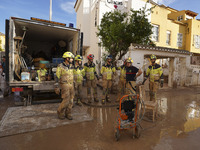 Scenes of devastation in the streets of Benetusser after the passing of the flood, army, firefighters, police and volunteers help to normali...