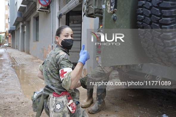 Scenes of devastation in the streets of Benetusser after the passing of the flood, army, firefighters, police and volunteers help to normali...