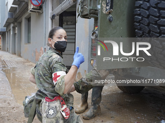 Scenes of devastation in the streets of Benetusser after the passing of the flood, army, firefighters, police and volunteers help to normali...