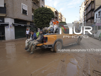 Scenes of devastation in the streets of Benetusser after the passing of the flood, army, firefighters, police and volunteers help to normali...