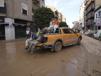 Scenes of devastation in the streets of Benetusser after the passing of the flood, army, firefighters, police and volunteers help to normali...