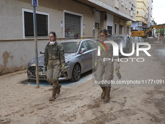 Scenes of devastation in the streets of Benetusser after the passing of the flood, army, firefighters, police and volunteers help to normali...