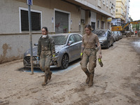 Scenes of devastation in the streets of Benetusser after the passing of the flood, army, firefighters, police and volunteers help to normali...