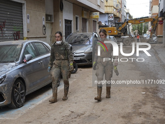 Scenes of devastation in the streets of Benetusser after the passing of the flood, army, firefighters, police and volunteers help to normali...