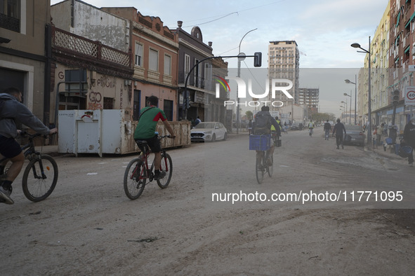 Scenes of devastation in the streets of Benetusser after the passing of the flood, army, firefighters, police and volunteers help to normali...