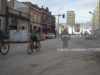 Scenes of devastation in the streets of Benetusser after the passing of the flood, army, firefighters, police and volunteers help to normali...