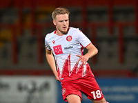 Harvey White (18 Stevenage) participates in the EFL Trophy match between Stevenage and Gillingham at the Lamex Stadium in Stevenage, England...