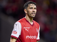 Paulo Oliveira of SC Braga reacts during the Liga Portugal Betclic match between SC Braga and Sporting CP at Estadio Municipal de Braga in B...