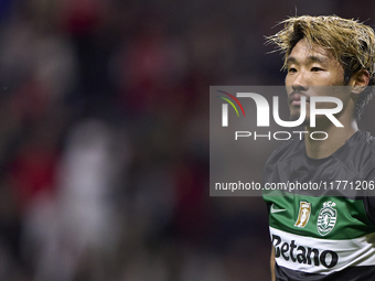 Hidemasa Morita of Sporting CP looks on during the Liga Portugal Betclic match between SC Braga and Sporting CP at Estadio Municipal de Brag...