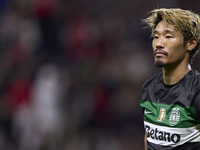 Hidemasa Morita of Sporting CP looks on during the Liga Portugal Betclic match between SC Braga and Sporting CP at Estadio Municipal de Brag...