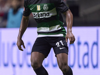 Geny Catamo of Sporting CP is in action during the Liga Portugal Betclic match between SC Braga and Sporting CP at Estadio Municipal de Brag...