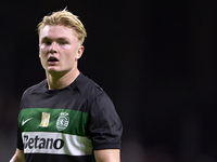 Conrad Harder of Sporting CP looks on during the Liga Portugal Betclic match between SC Braga and Sporting CP at Estadio Municipal de Braga...