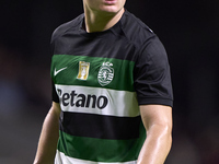 Conrad Harder of Sporting CP looks on during the Liga Portugal Betclic match between SC Braga and Sporting CP at Estadio Municipal de Braga...