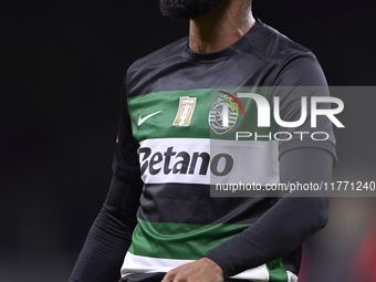 Jeremiah St. Juste of Sporting CP celebrates victory after the Liga Portugal Betclic match between SC Braga and Sporting CP at Estadio Munic...