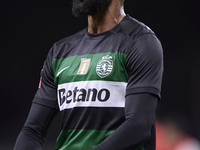 Jeremiah St. Juste of Sporting CP celebrates victory after the Liga Portugal Betclic match between SC Braga and Sporting CP at Estadio Munic...