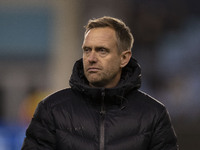 Hammarby IF manager Martin Sjogren is present during the UEFA Champions League Group D match between Manchester City and Hammarby at the Joi...