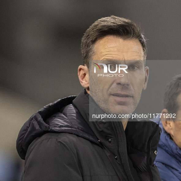 Manchester City W.F.C. manager Gareth Taylor is present during the UEFA Champions League Group D match between Manchester City and Hammarby...