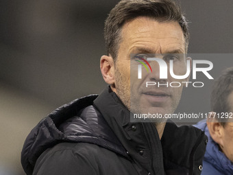 Manchester City W.F.C. manager Gareth Taylor is present during the UEFA Champions League Group D match between Manchester City and Hammarby...