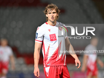 Aaron Pressley (20, Stevenage) looks on during the EFL Trophy match between Stevenage and Gillingham at the Lamex Stadium in Stevenage, Engl...