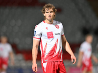 Aaron Pressley (20, Stevenage) looks on during the EFL Trophy match between Stevenage and Gillingham at the Lamex Stadium in Stevenage, Engl...