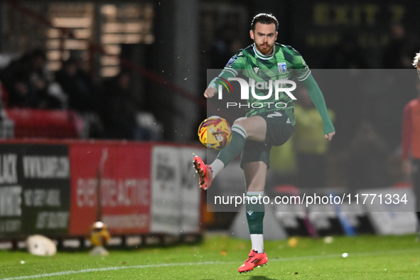 Jack Nolan (7 Gillingham) controls the ball during the EFL Trophy match between Stevenage and Gillingham at the Lamex Stadium in Stevenage,...