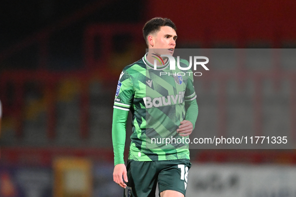 Marcus Wyllie (18 Gillingham) looks on during the EFL Trophy match between Stevenage and Gillingham at the Lamex Stadium in Stevenage, Engla...