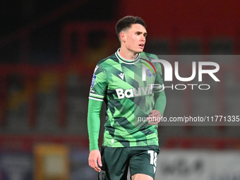 Marcus Wyllie (18 Gillingham) looks on during the EFL Trophy match between Stevenage and Gillingham at the Lamex Stadium in Stevenage, Engla...